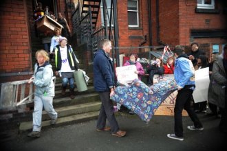 Royal Park School  eviction story The last items are removed from the school by the occupiers