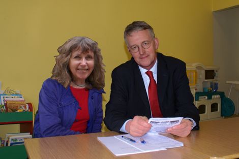 Sue Buckle and Hilary Benn